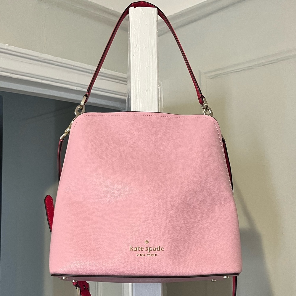 Kate Spade Pink Color-block Bucket Bag